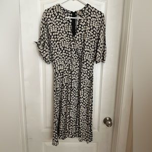 Vintage Sonia Rykiel Faux Wrap Dress. Size 42. Made in France.